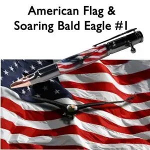 American Flag & Soaring Bald Eagle #1